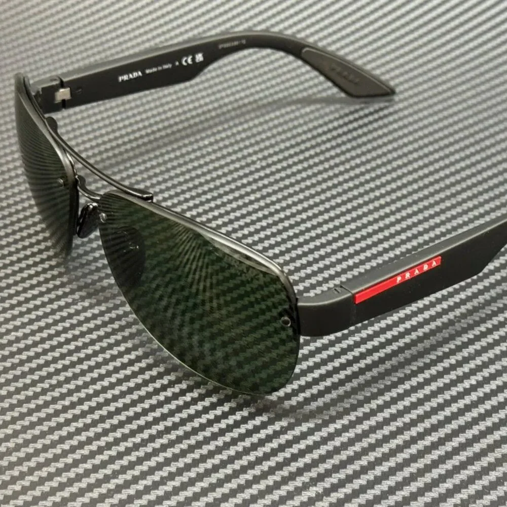 Prada Green Men's 64mm Sunglasses New